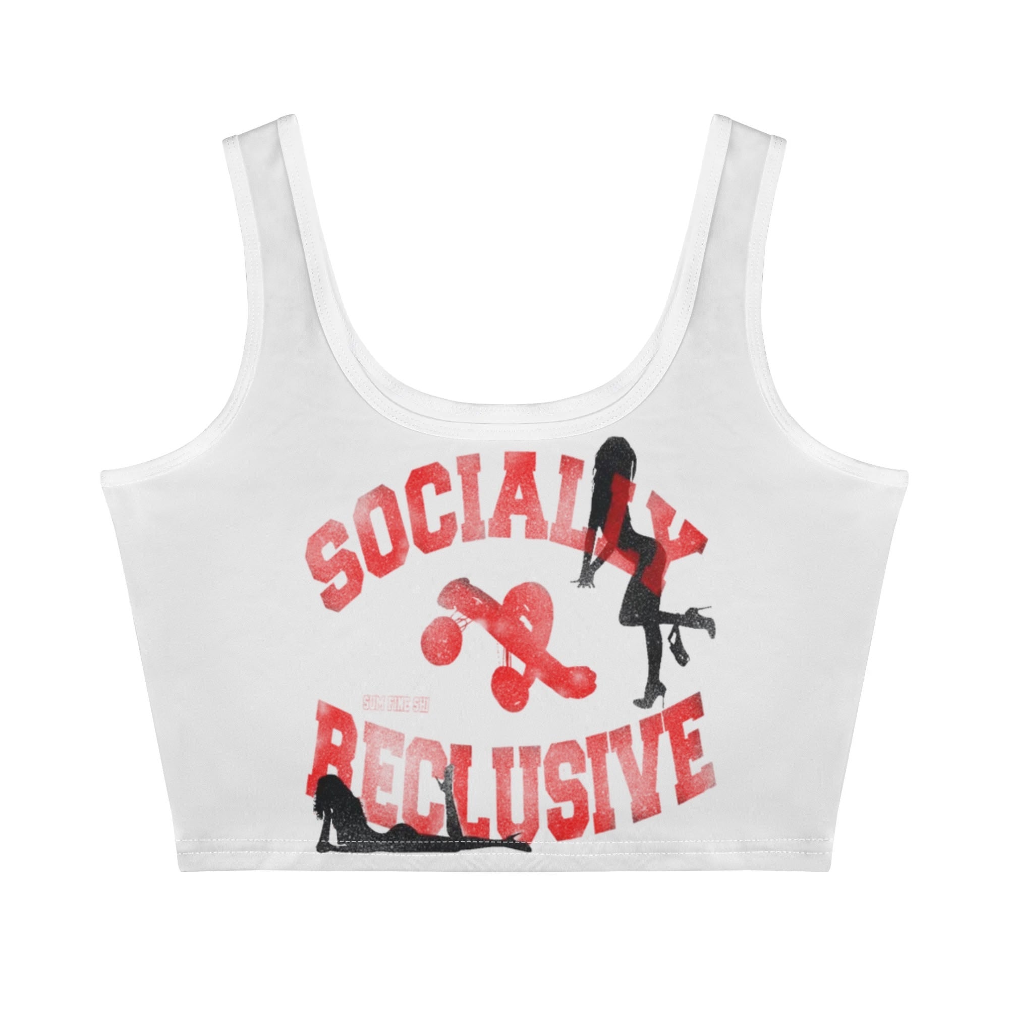 Womens Stretch Crop Tank Top