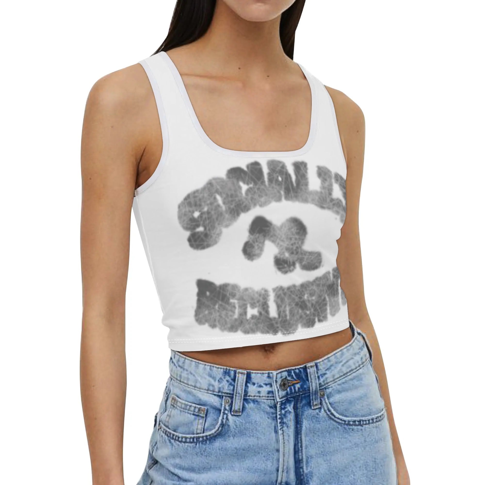 Womens Stretch Crop Tank Top