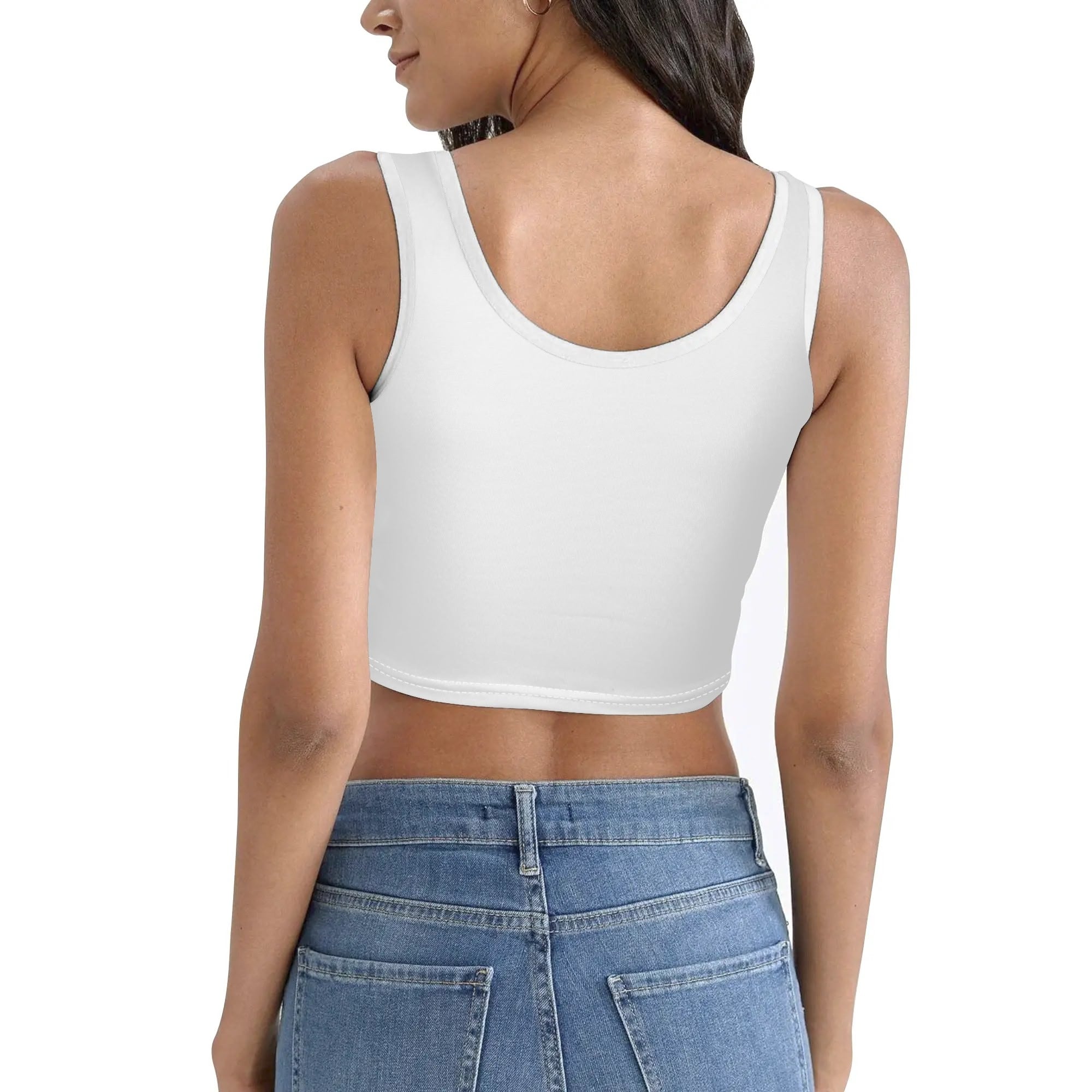 Womens Stretch Crop Tank Top