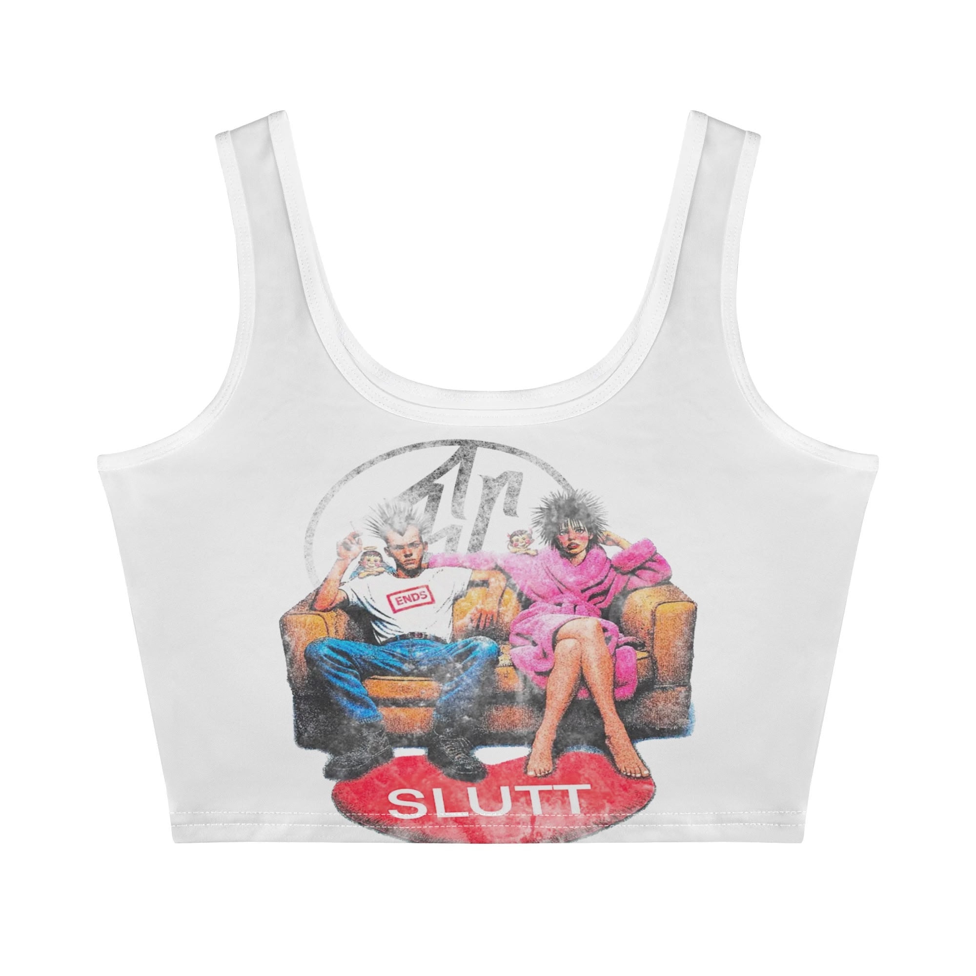 Womens Stretch Crop Tank Top