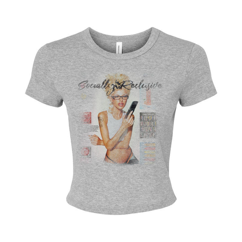 Ladies' Micro Ribbed Baby Tee