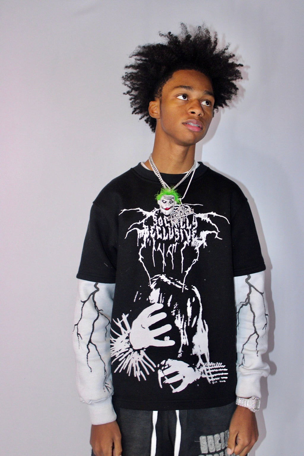 Faded World Double Layered Tee (Black)