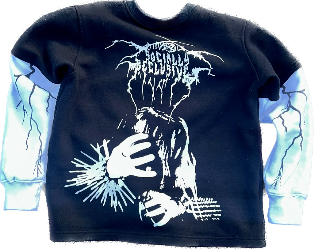 Faded World Double Layered Tee (Black)