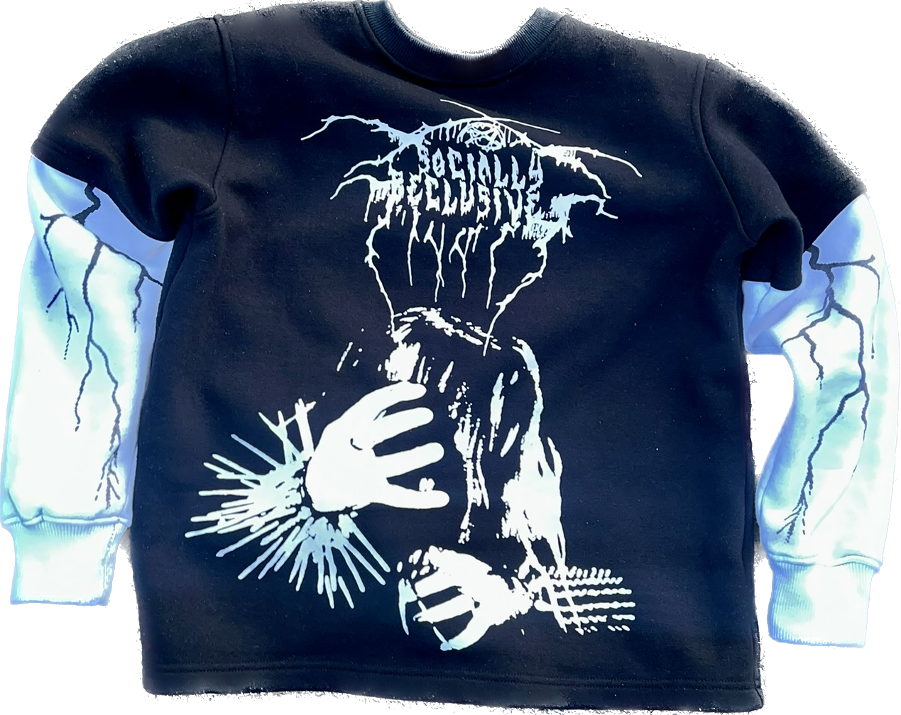 Faded World Double Layered Tee (Black)