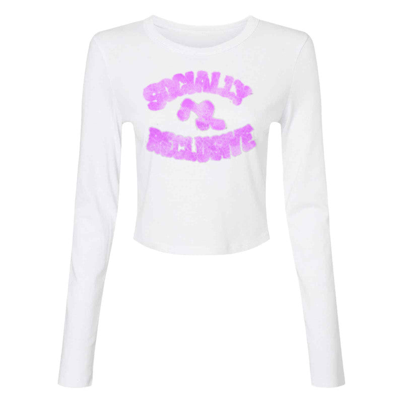 Ladies' Micro Ribbed Long Sleeve Baby Tee